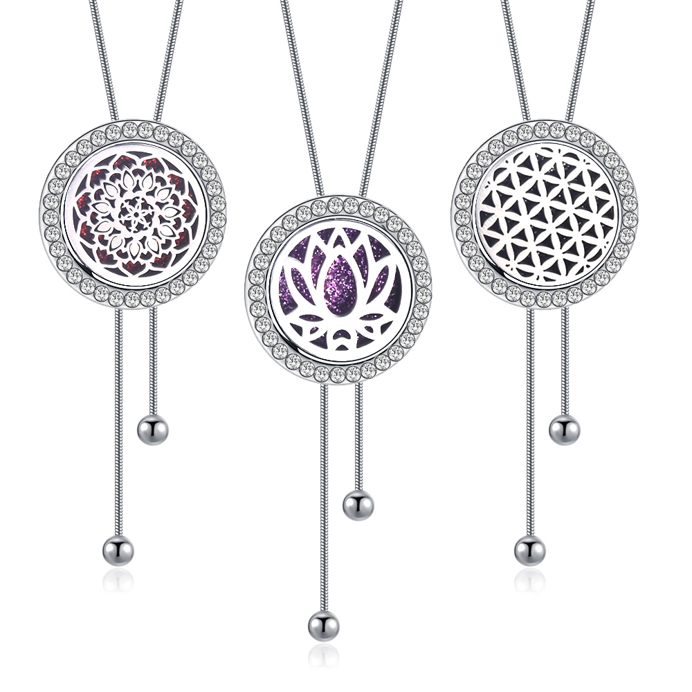Diffuser Necklace Locket - Модная регулируемая цепочка для ароматерапии, диффузор