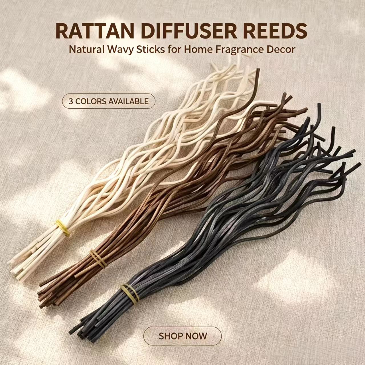 Home Fragrance Reed Diffuser Refill - 20 шт. длинных волнистых палочек из