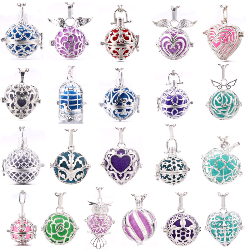 Diffuser Necklace Locket - Яркое серебряное ожерелье с подвеской в