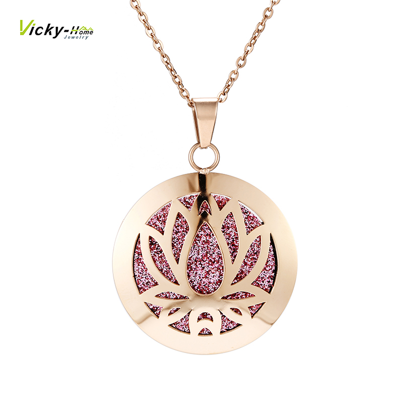 Diffuser Necklace Locket - Ожерелье в виде лотоса диффузор с