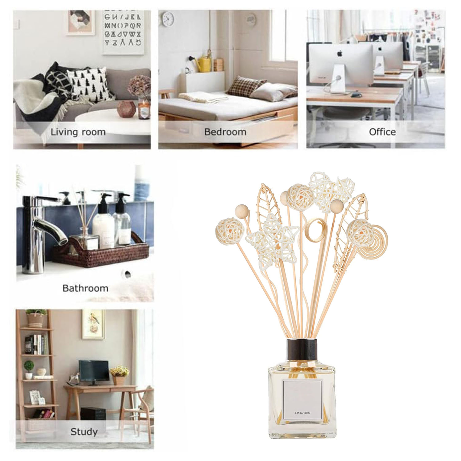 5/15 шт. длинные волнистые тро – обзор и цена Home Fragrance Reed Diffuser Refill