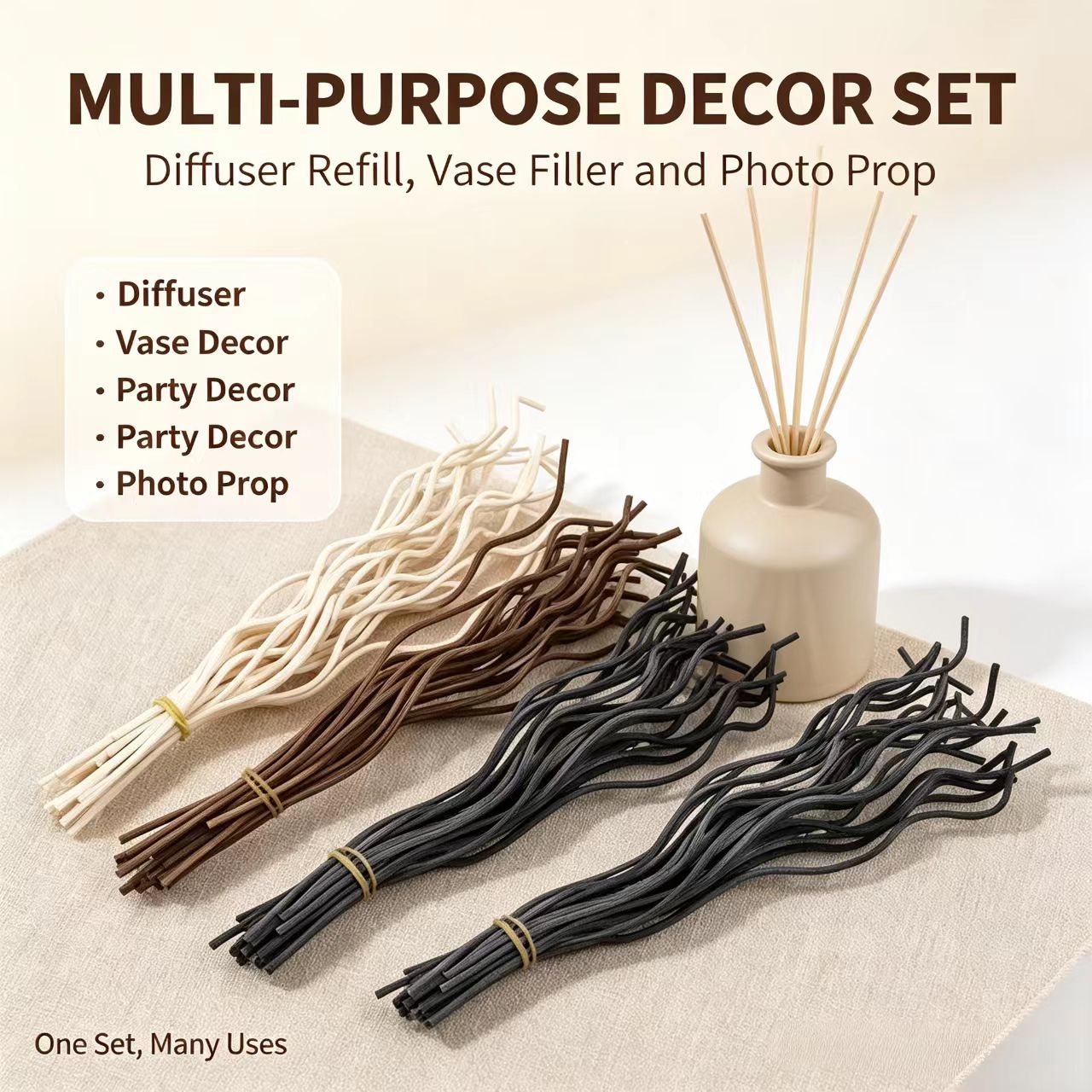 20 шт. длинных волнистых палоч – обзор и цена Home Fragrance Reed Diffuser Refill